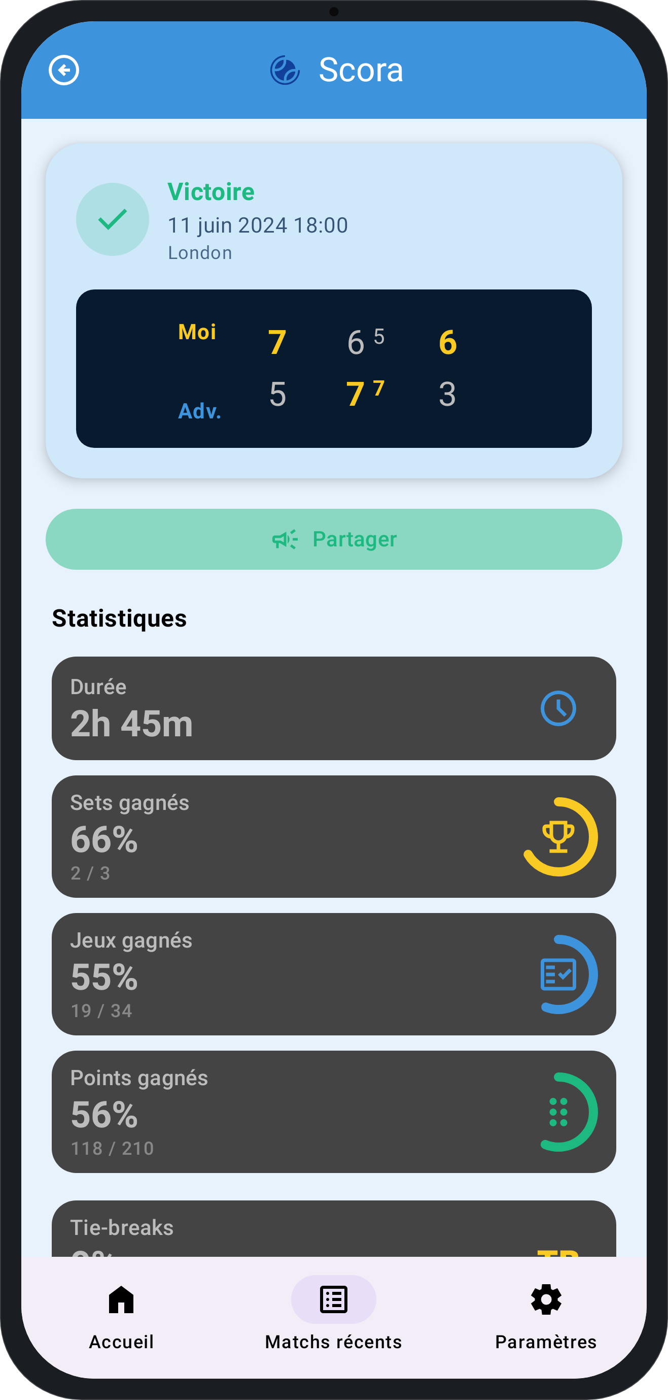 Companion – match stats