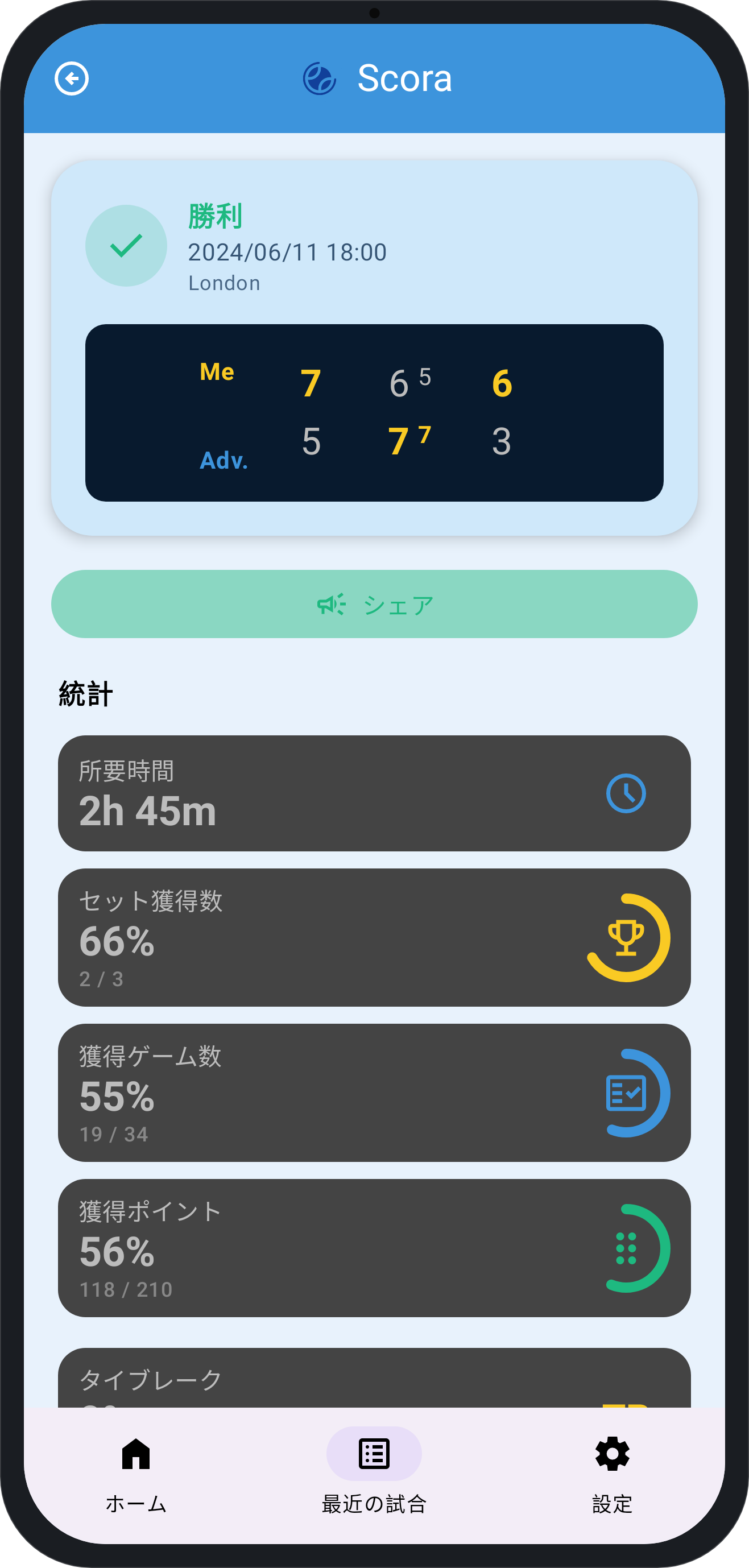 Companion – match stats