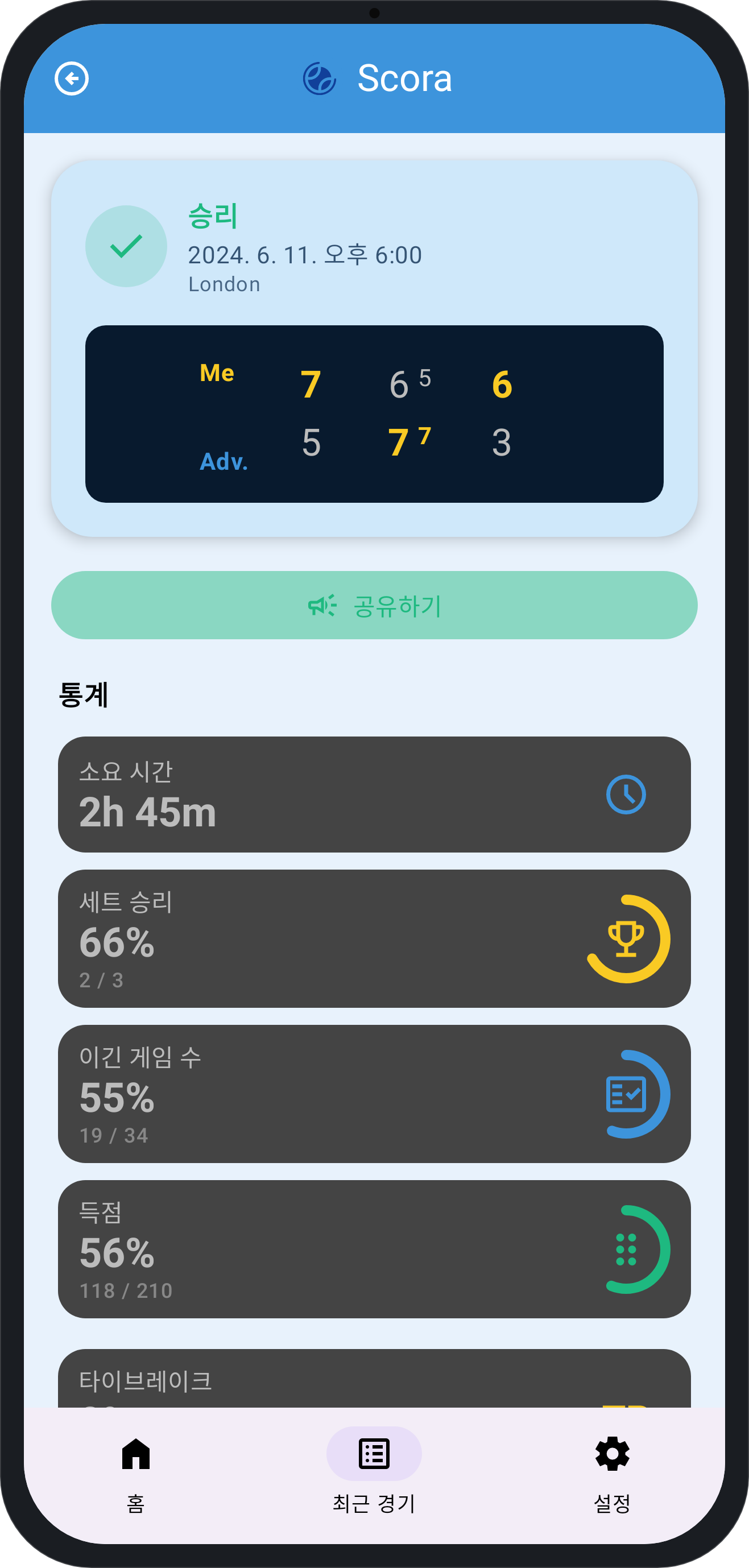 Companion – match stats