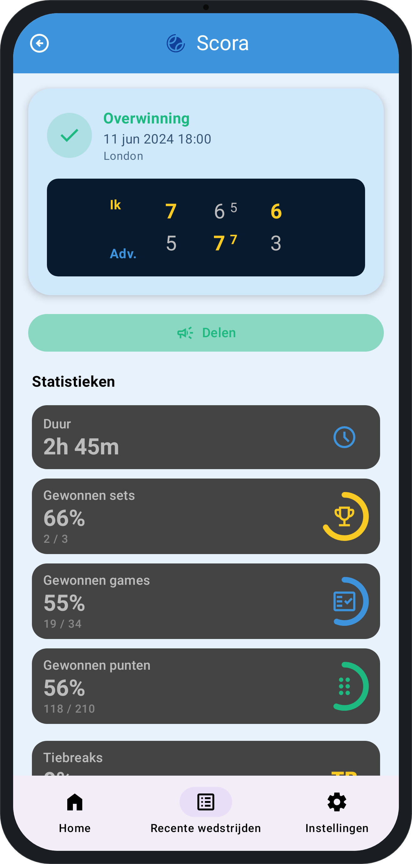 Companion – match stats