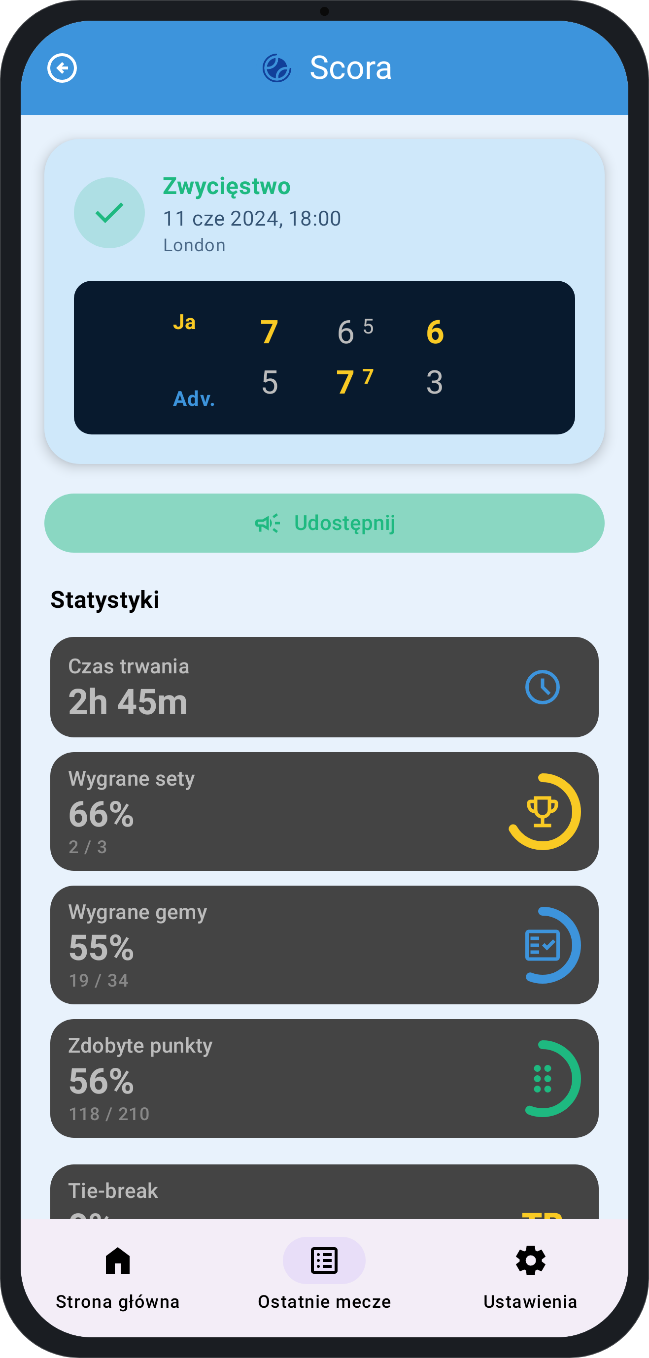 Companion – match stats